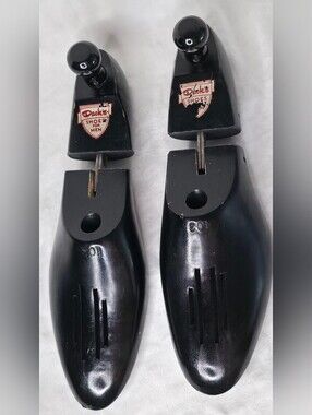 Dacks Black Wooden Shoe Trees Stretchers Men Size 8.5 Oxfords Loafers VTG
